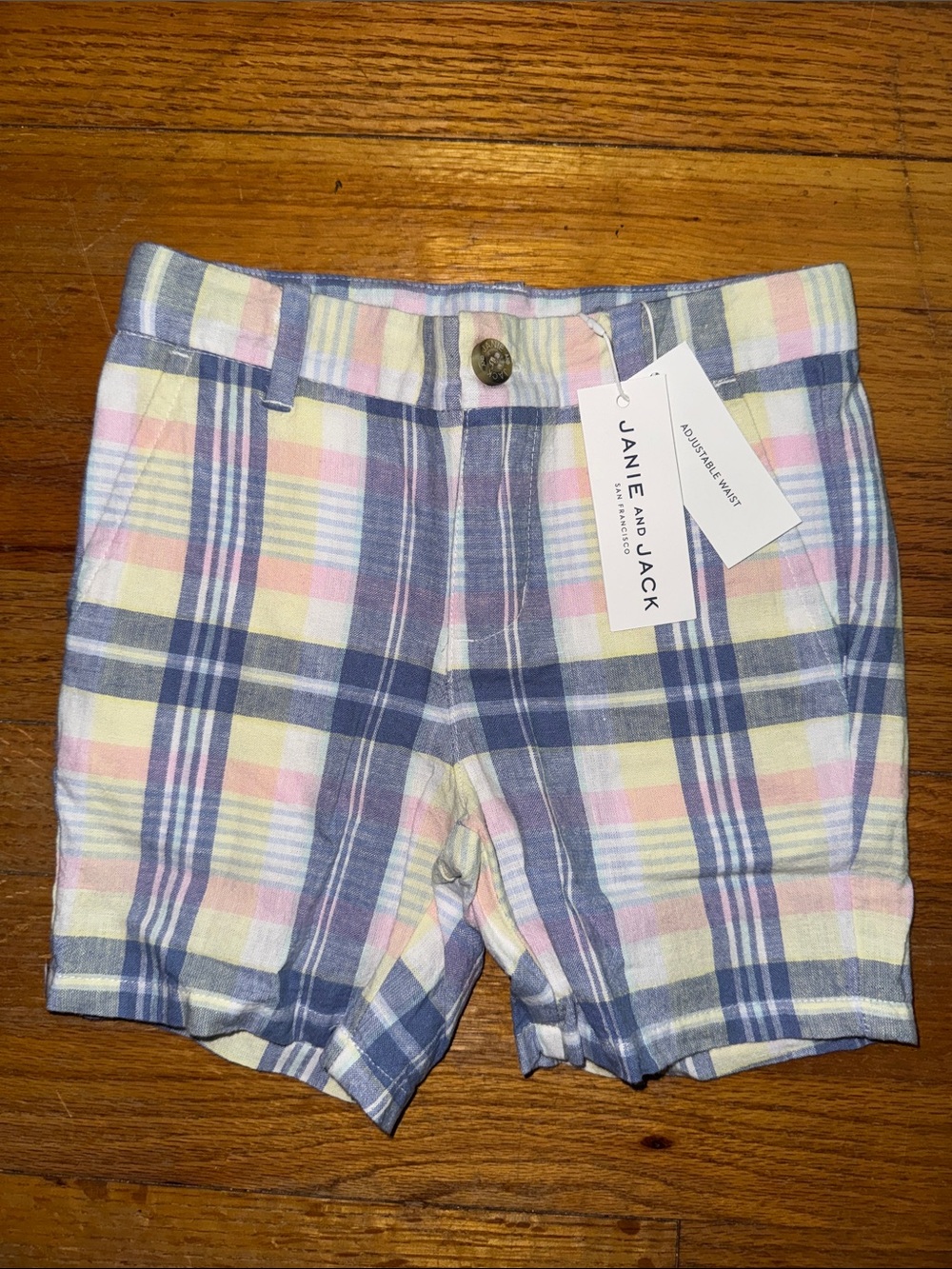 Janie and Jack Toddler, Plaid Shorts NWT